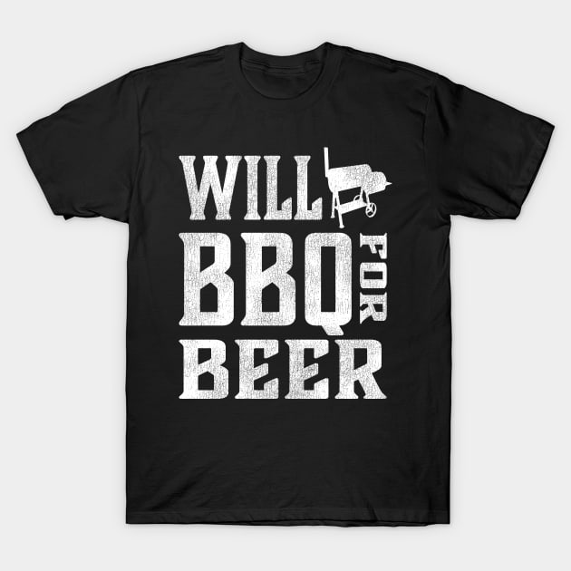 Will BBQ for Beer - or maybe Whisky, but definitely Bourbon on the Rocks or Beer T-Shirt by Jas-Kei Designs